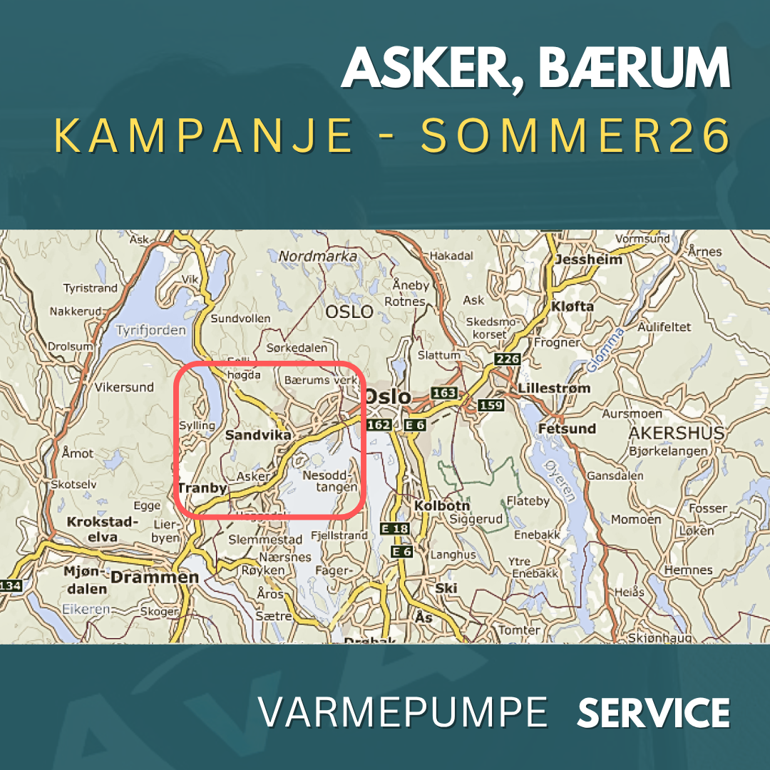 Asker, Bærum - Service Varmepumpe Sommer26