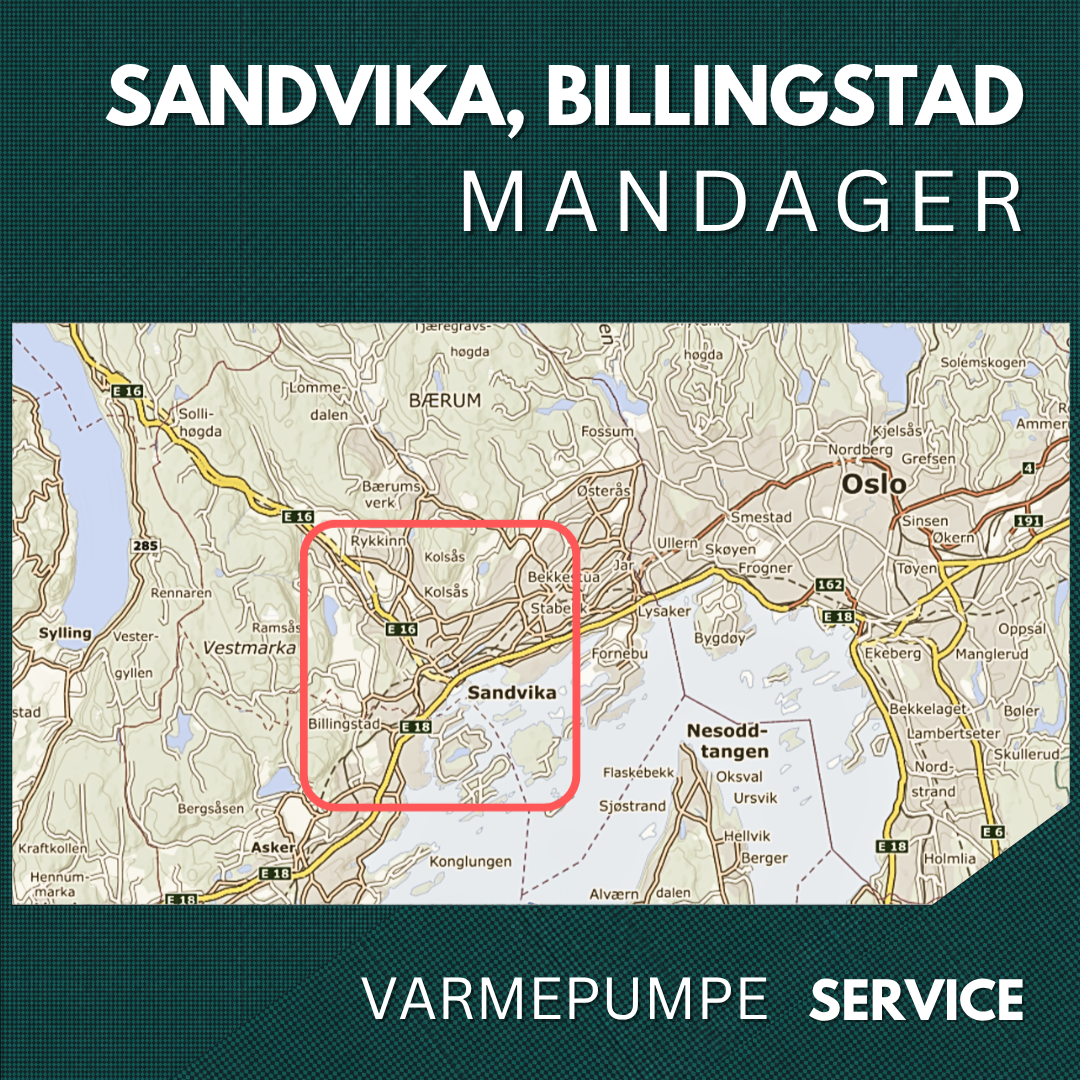 Sandvika, Billingstad - Service Varmepumpe