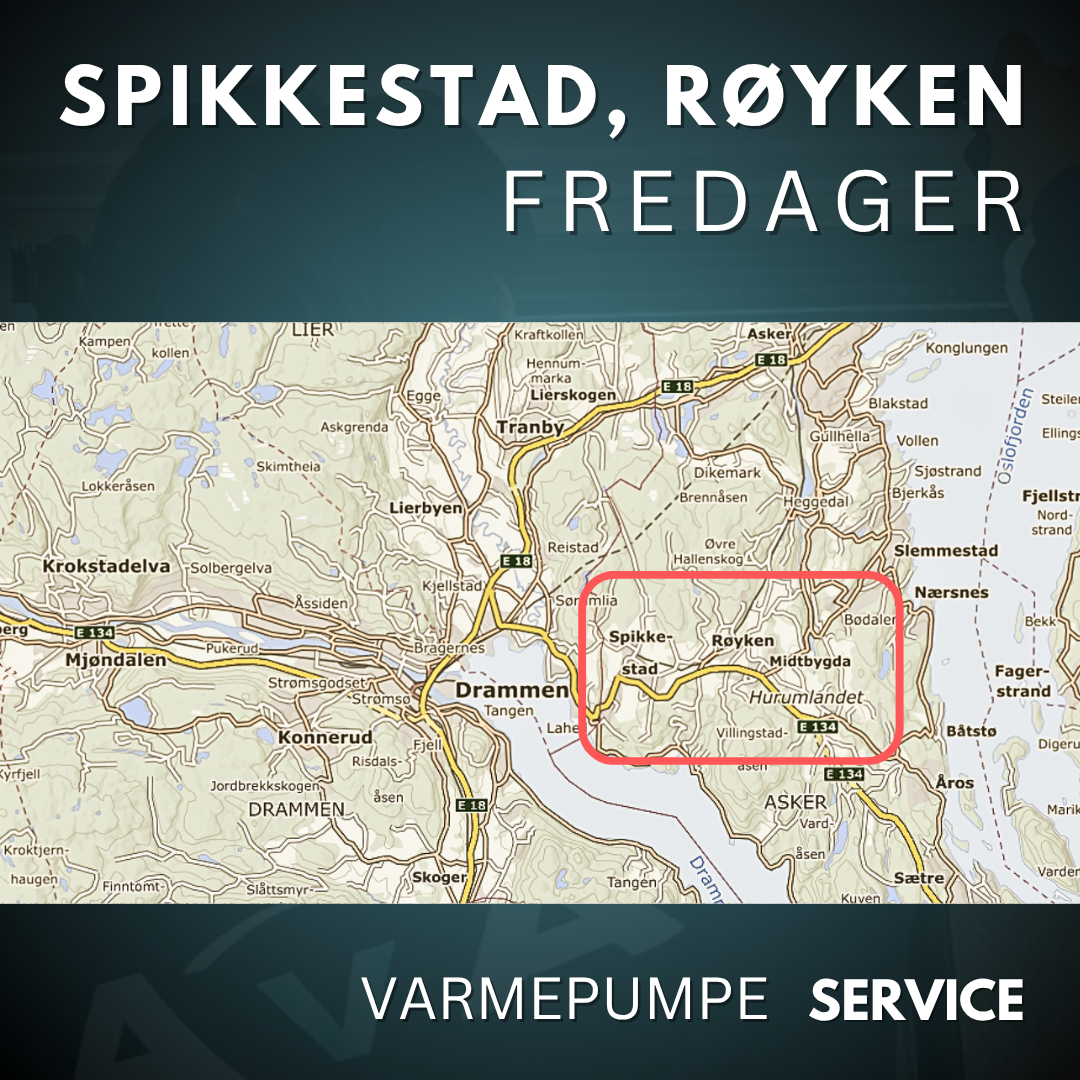 Spikkestad, Røyken - Service Varmepumpe