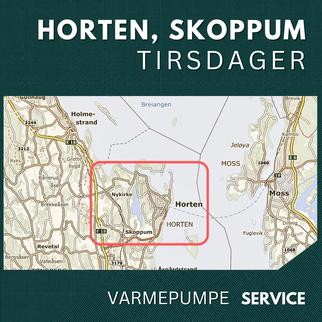 Horten, Skoppum - Service Varmepumpe