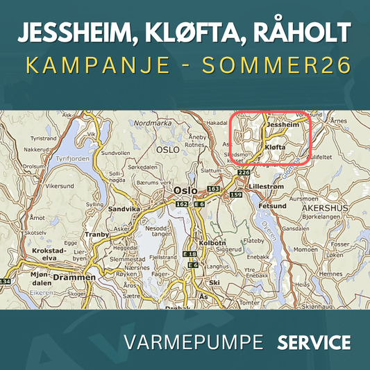 Jessheim, Kløfta - Service Varmepumpe Sommer26