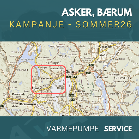 Asker, Bærum - Service Varmepumpe Sommer26