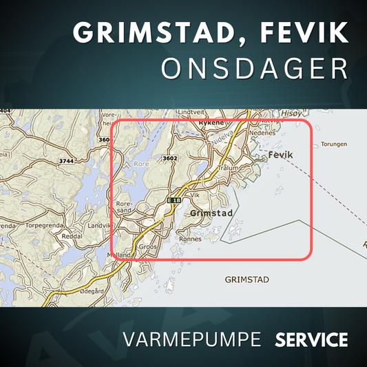 Grimstad, Fevik - Service Varmepumpe