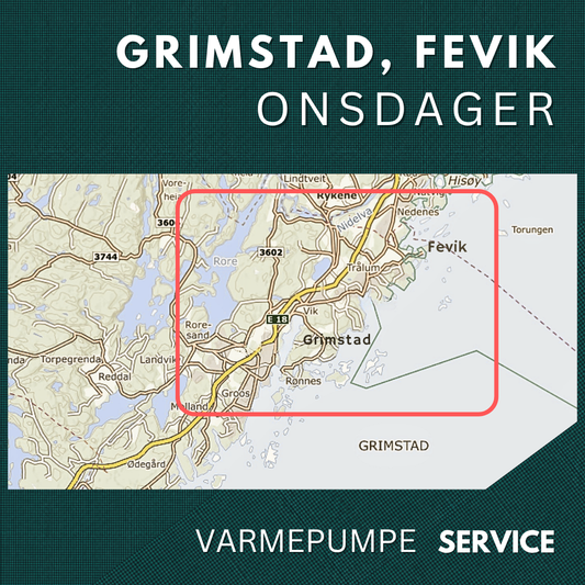 Grimstad, Fevik - Service Varmepumpe