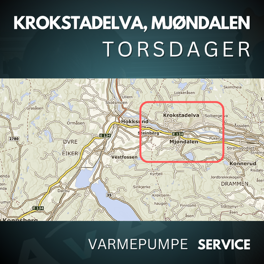 Krokstadelva, Mjøndalen - Service Varmepumpe