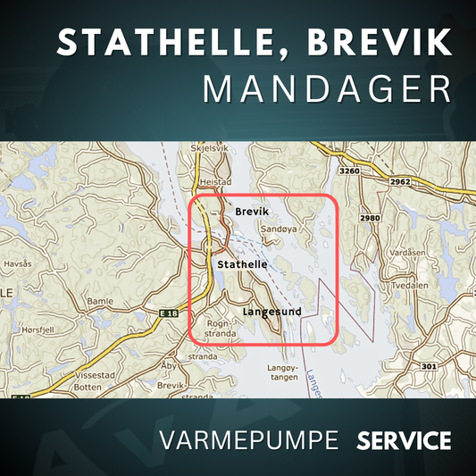 Stathelle, Brevik, Langesund - Service Varmepumpe