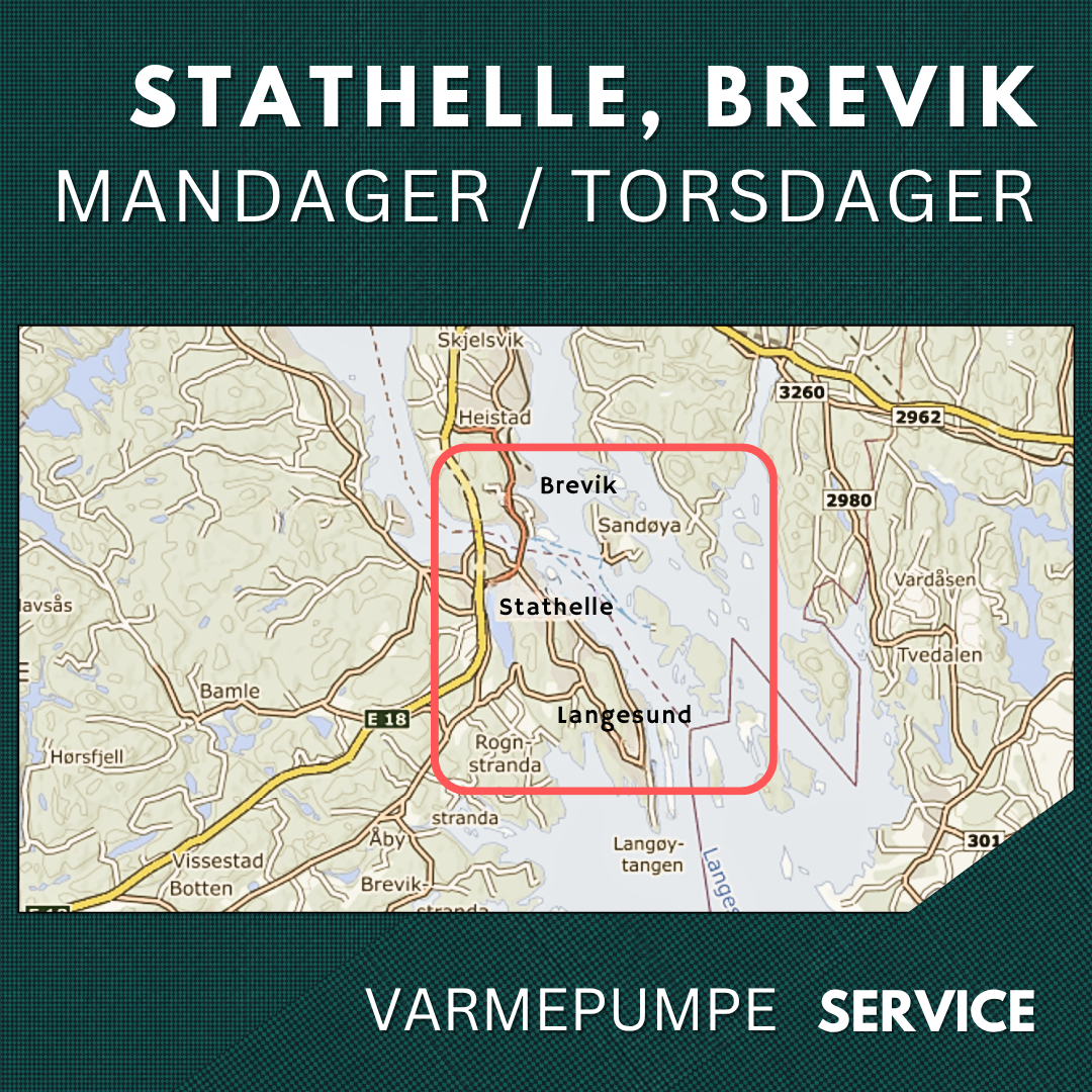 Stathelle, Brevik, Langesund - Service Varmepumpe