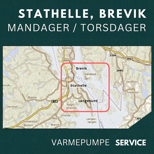 Stathelle, Brevik, Langesund - Service Varmepumpe
