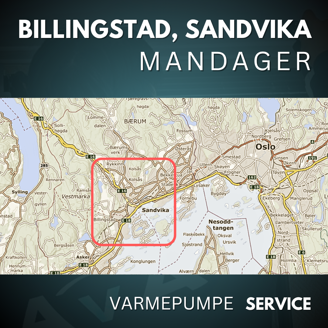 Sandvika, Billingstad - Service Varmepumpe
