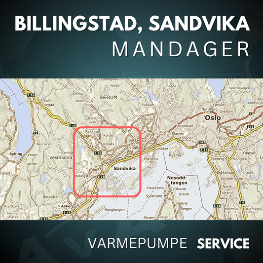 Sandvika, Billingstad - Service Varmepumpe