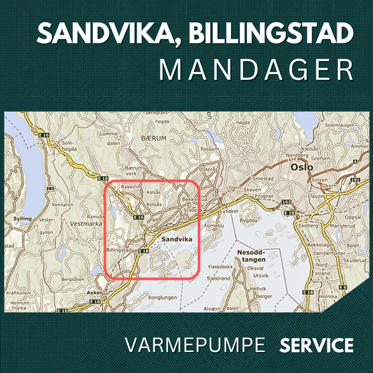 Sandvika, Billingstad - Service Varmepumpe