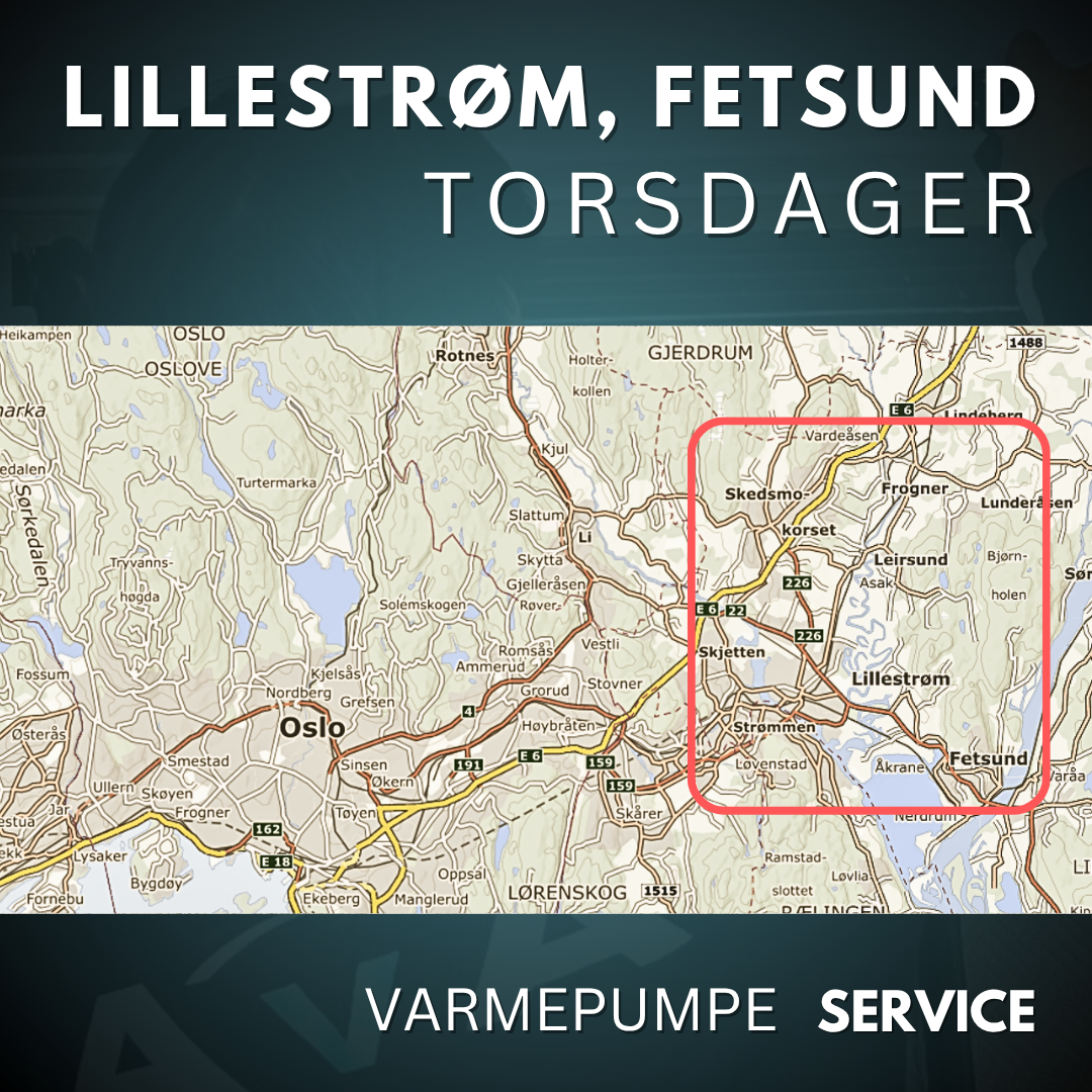 Lillestrøm, Fetsund - Service Varmepumpe