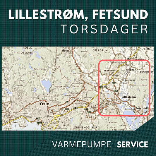 Lillestrøm, Fetsund - Service Varmepumpe