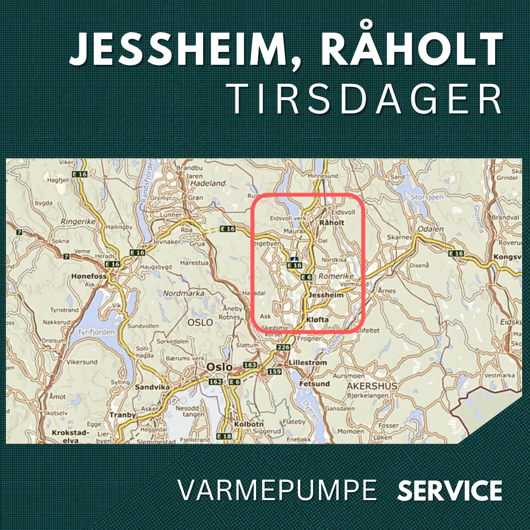Jessheim, Råholt - Service Varmepumpe