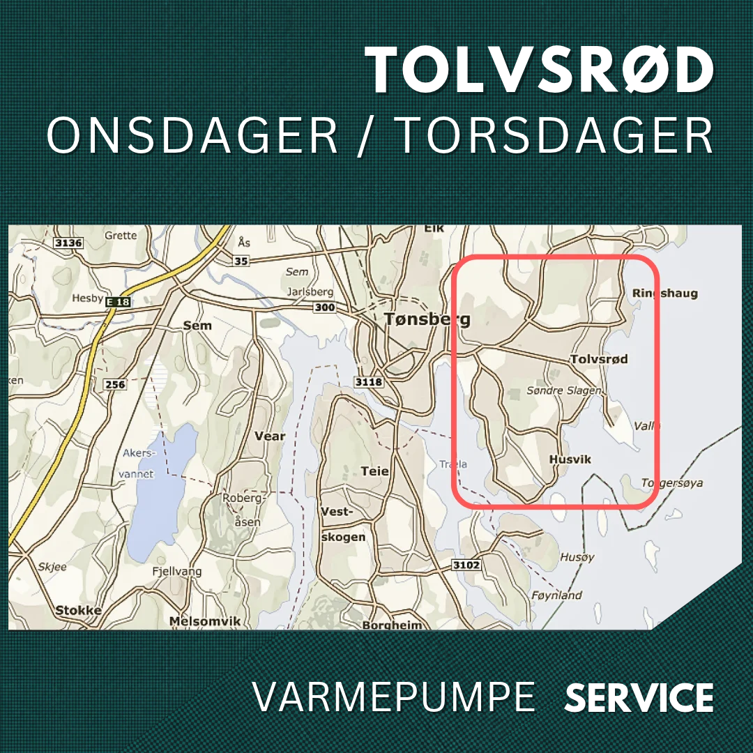 Tønsberg, Tolvsrød - Service Varmepumpe