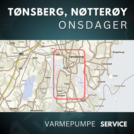 Tønsberg, Nøtterøy - Service Varmepumpe