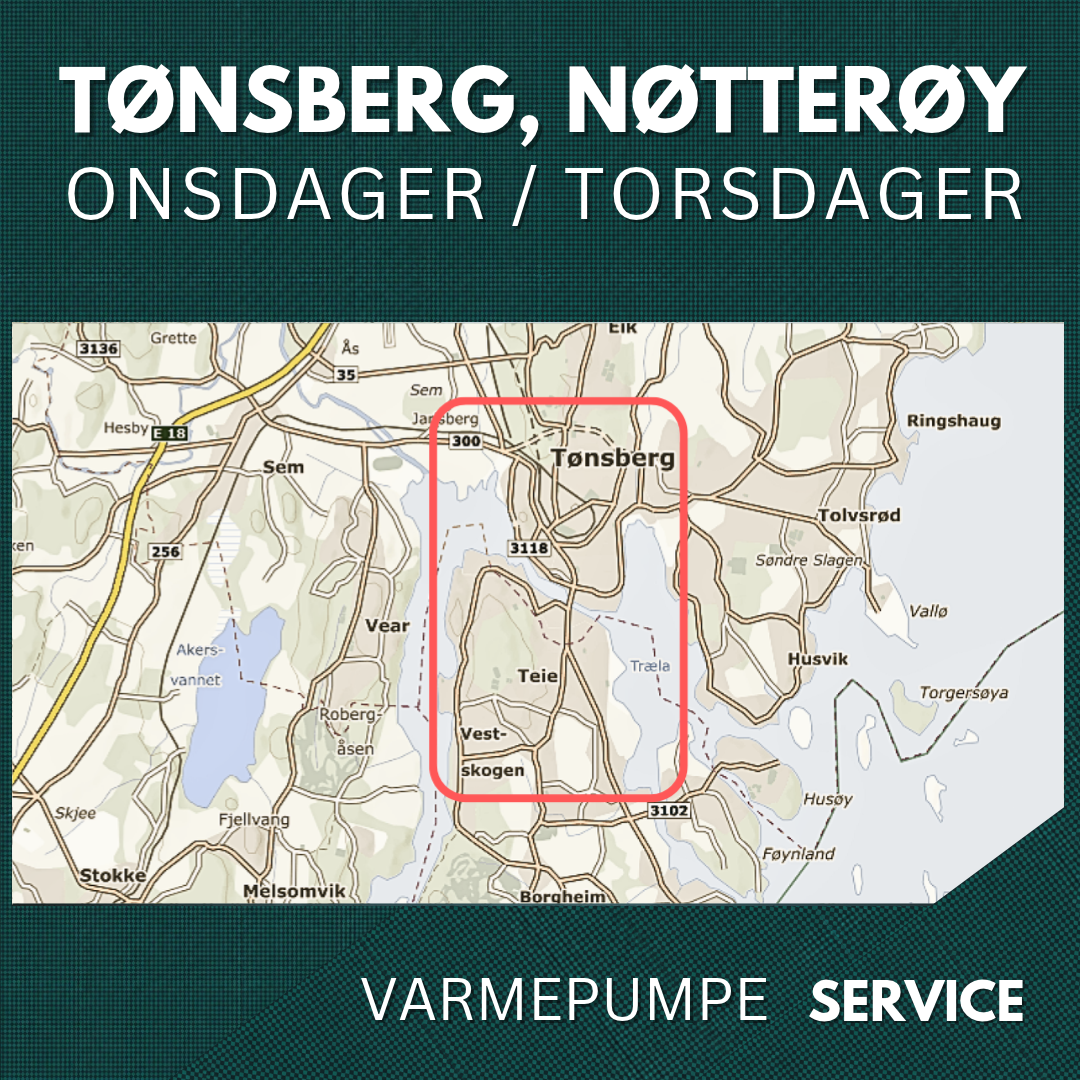 Tønsberg, Nøtterøy - Service Varmepumpe